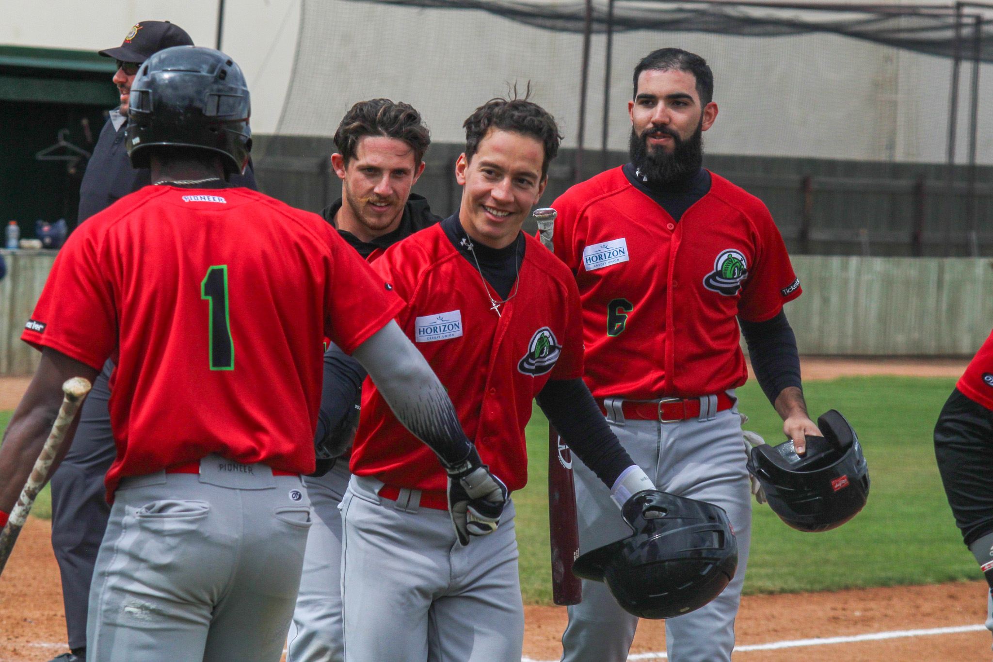 Marcos Castillo (right) and Xane Washington (left) in front, Ryan Major (left) and Roberto Gonzalez (right) behind